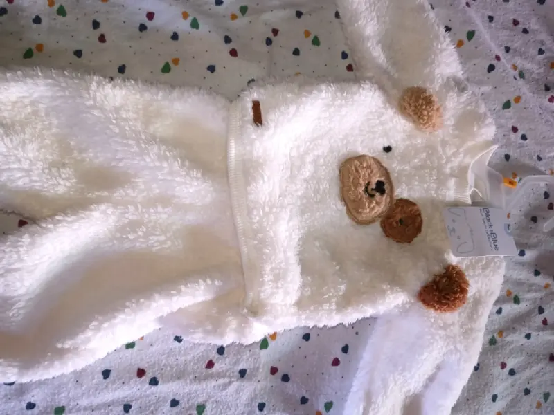 Conjunto polar bebé azul y blanco - 2