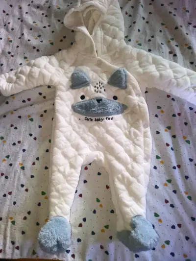 Conjunto polar bebé azul y blanco - miniatura 5