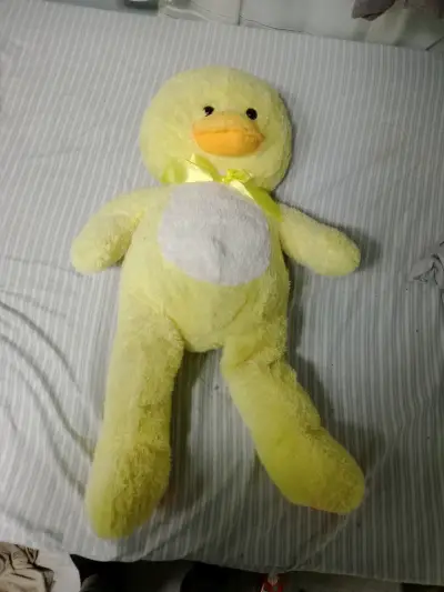 Peluche grande pato amarillo - miniatura 1