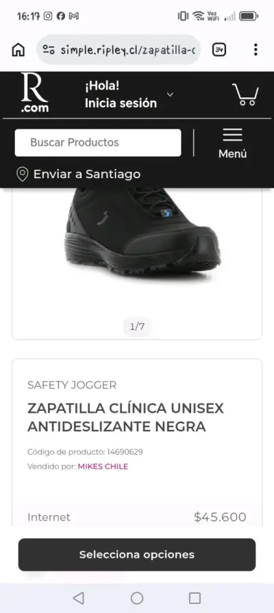 Zapatillas negras clínica antideslizantes - miniatura 5