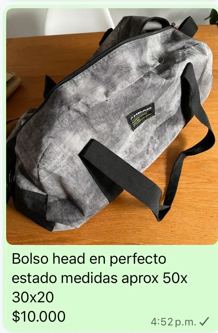 Bolso deportivo Head gris
