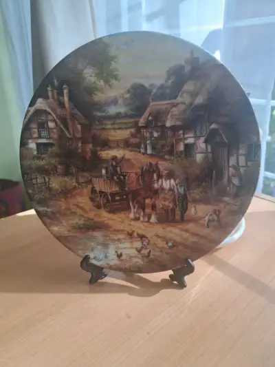 Plato decorativo paisaje campestre - miniatura 1