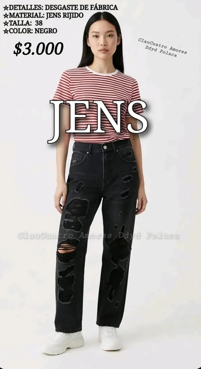 Jeans celestes desgastados - 4