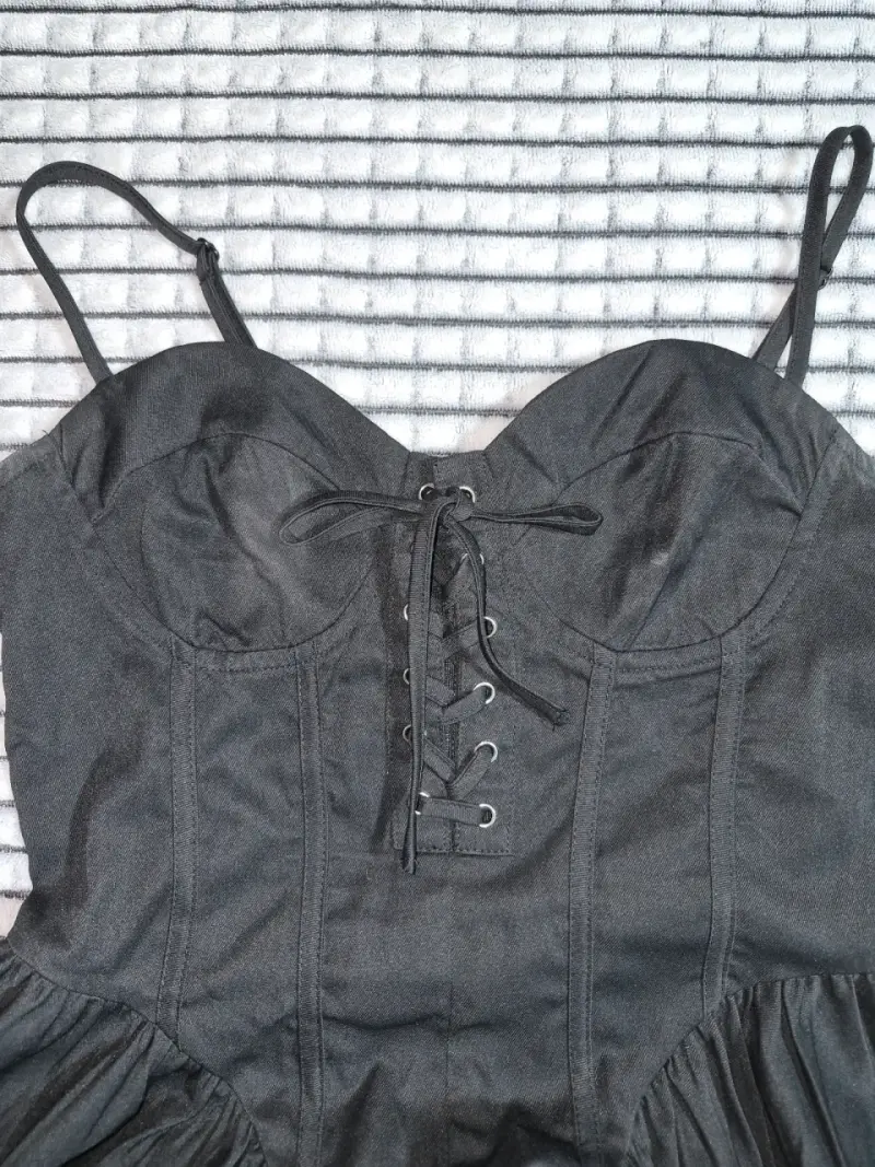Vestido negro corset - 2