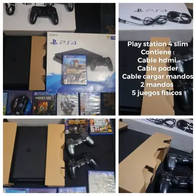 PlayStation 4 Slim con juegos - miniatura 1