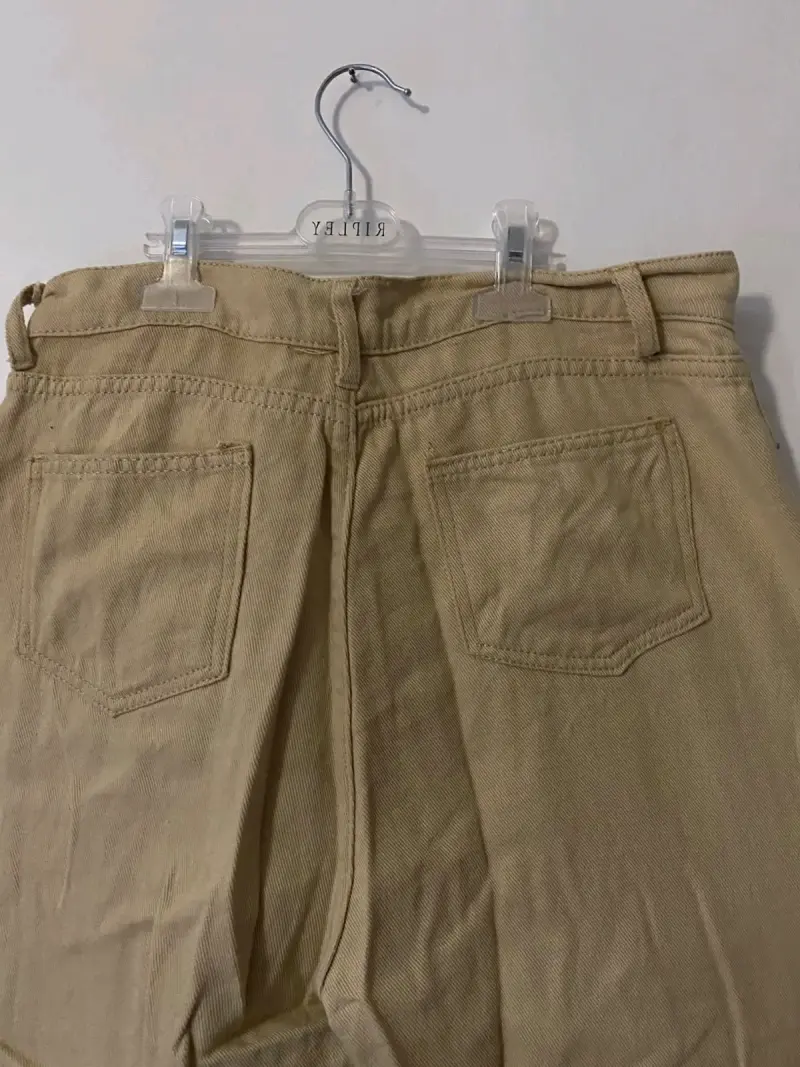 Pantalón beige casual talla L - 3