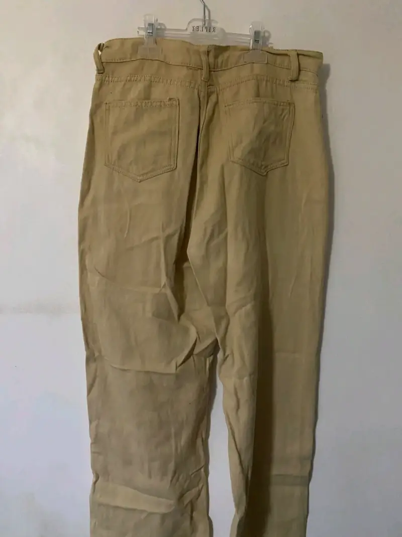 Pantalón beige casual talla L - 4