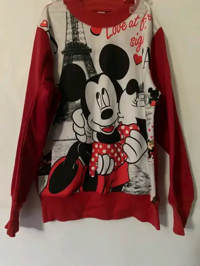 Polerón Mickey y Minnie Mouse rojo - miniatura 1