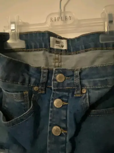 Falda jeans de niña 8-10 - miniatura 1
