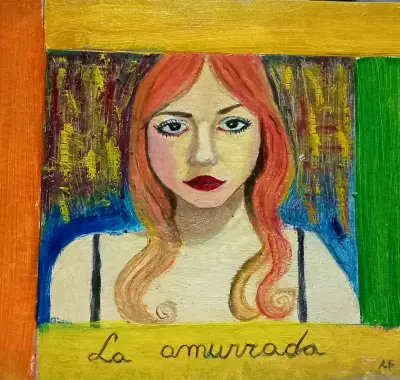 Pintura 'La Amurrada' colorida - miniatura 1