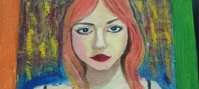 Pintura 'La Amurrada' colorida - miniatura 3