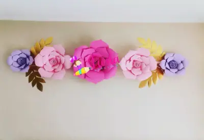 Flores de papel para decorar - miniatura 1