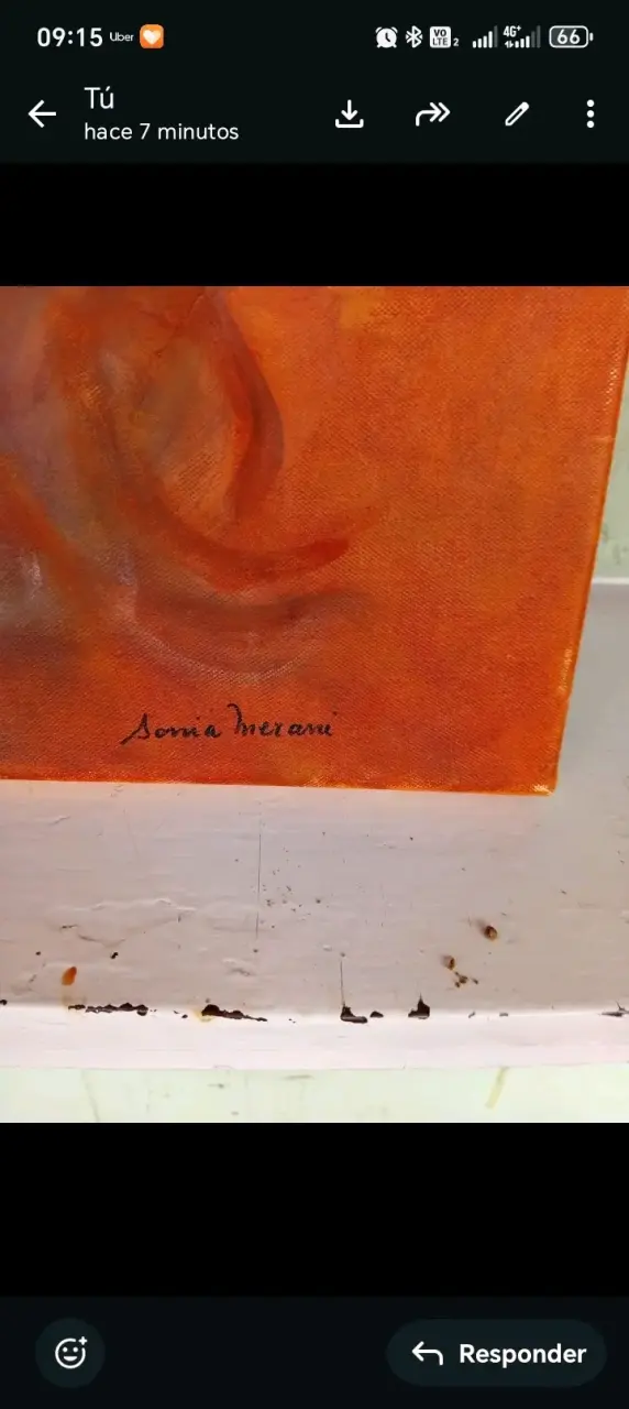 Pintura artística en tonos naranjas - 2