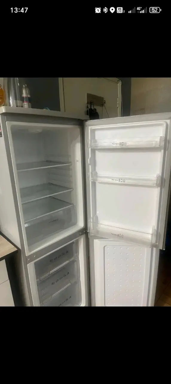 Refrigerador dos puertas gris - 5