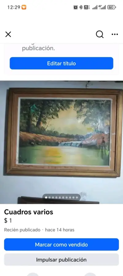 Cuadro con flores en jarrón - miniatura 6
