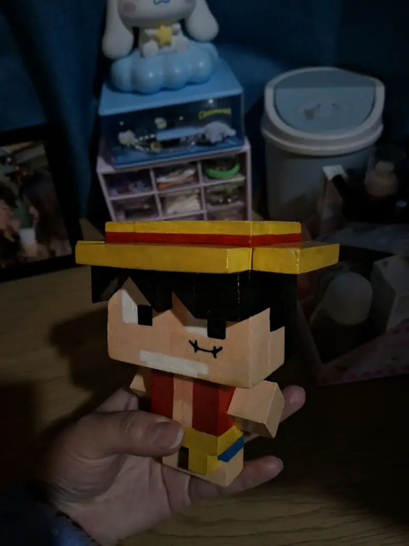 Figura decorativa Luffy madera - 2