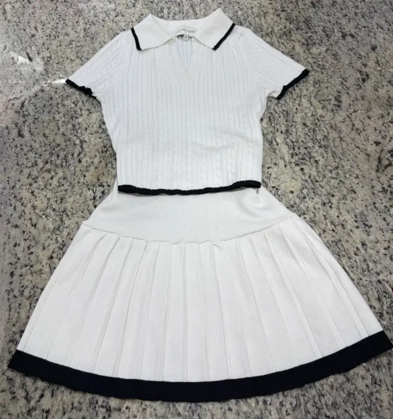 Conjunto falda y top blanco - 2