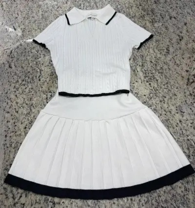 Conjunto falda y top blanco - miniatura 2