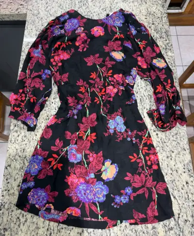 Vestido floral manga larga - miniatura 1