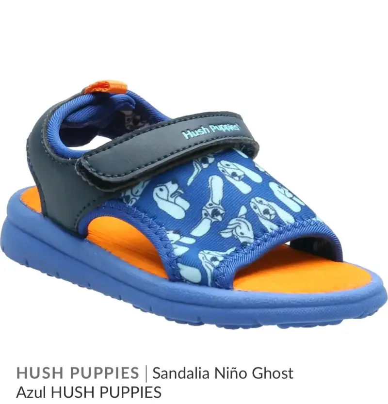 Sandalias Hush Puppies azul infantiles - 4