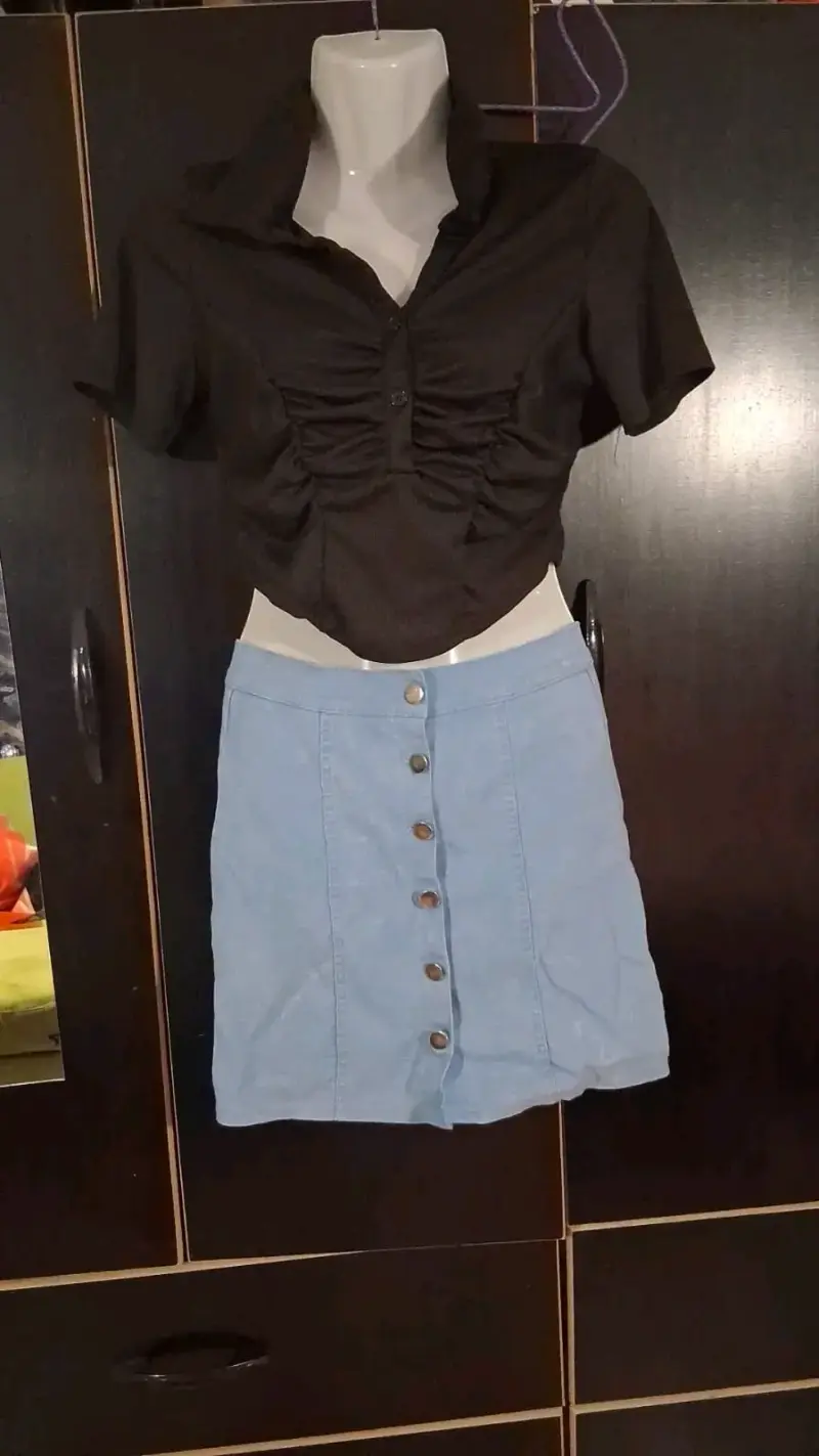 Jeans acampanados desgastados mujer - 2