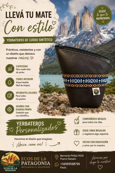 Yerba Mate Bag de Cuero Sintético - miniatura 1