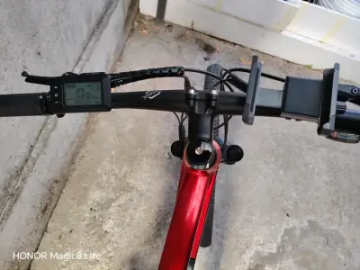 Bicicleta eléctrica roja Oxford - miniatura 2
