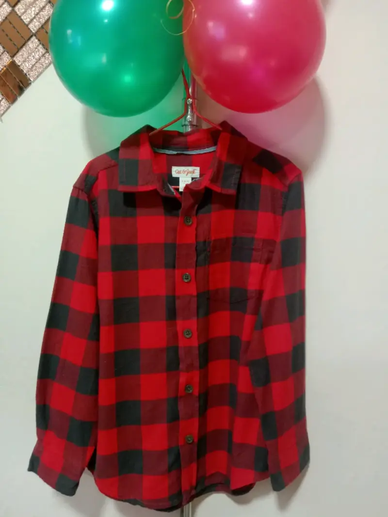 Camisa a cuadros roja y azul - 2
