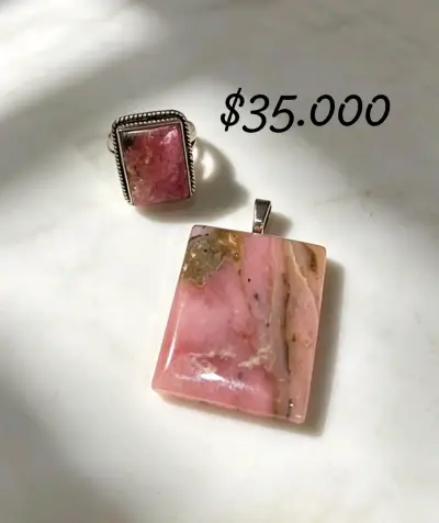 Set anillo y colgante rosa, reloj Michael Kors oro - miniatura 1