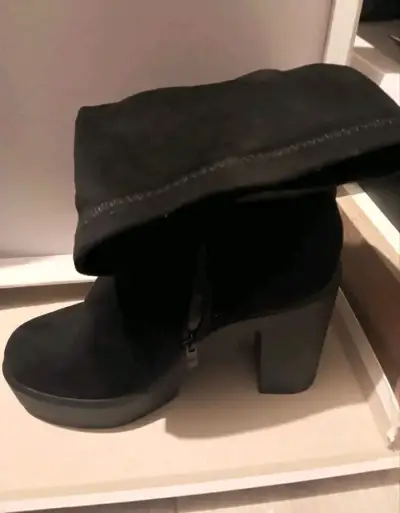 Botines bucaneras negras con taco - miniatura 4