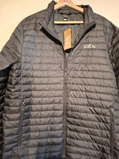 Parka de pluma  negra Eddie Bauer nueva talla Xl - miniatura 1