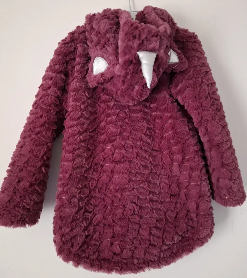 Chaqueta infantil burdeo con unicornios - 2