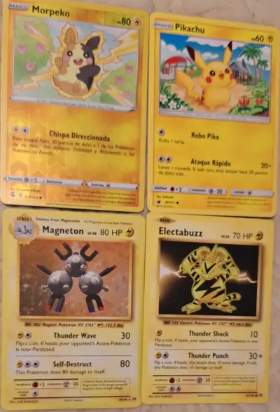 Cartas Pokémon Morpeko y Pikachu - miniatura 1