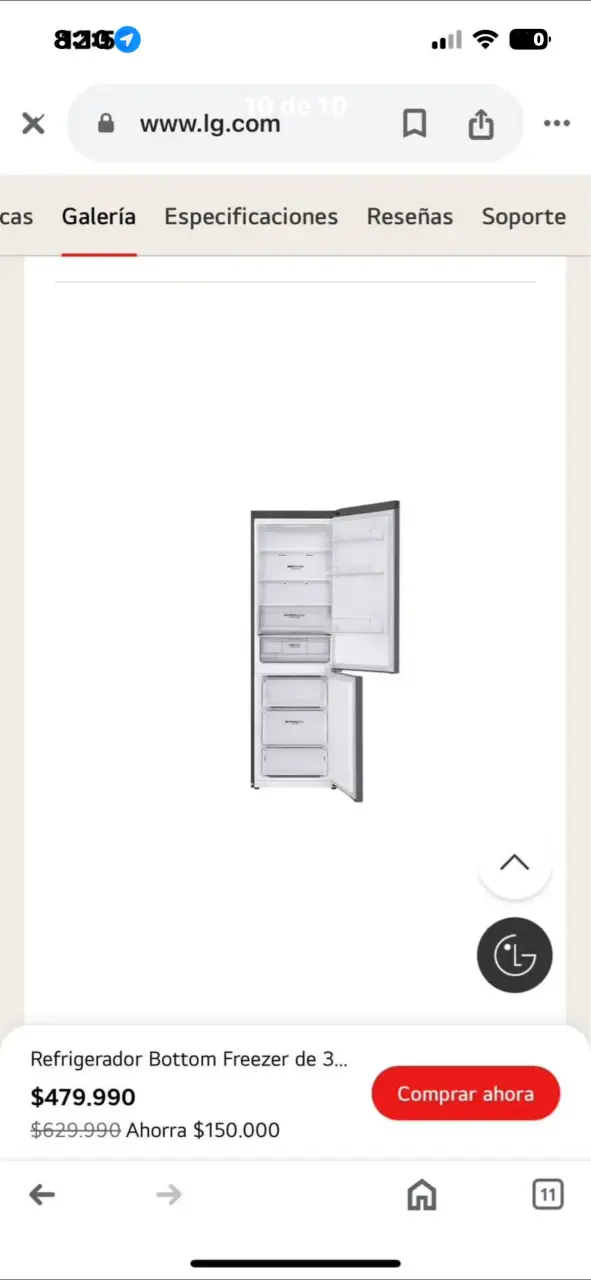Refrigerador No Frost 341L LG - 3
