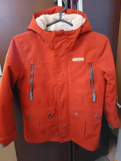 Chaqueta impermeable niño terracota - miniatura 2