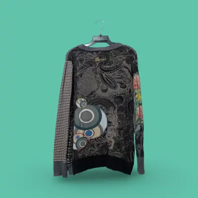 Suéter de diseño único multicolor Desigual - miniatura 1