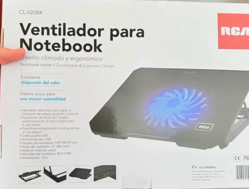 Ventilador para notebook RCA