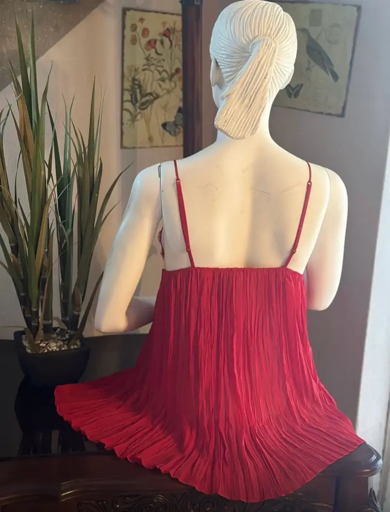 Babydoll rojo con encaje Victoria Secret - 3