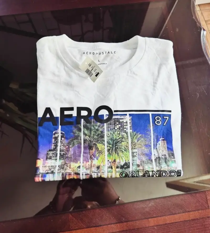 Polera blanca estampada Aeropostale - 2
