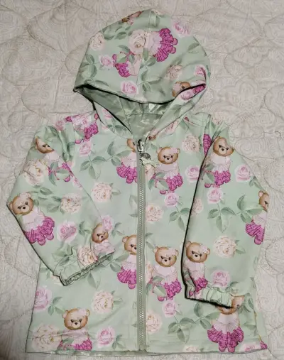 Chaqueta infantil con ositos y flores - miniatura 1