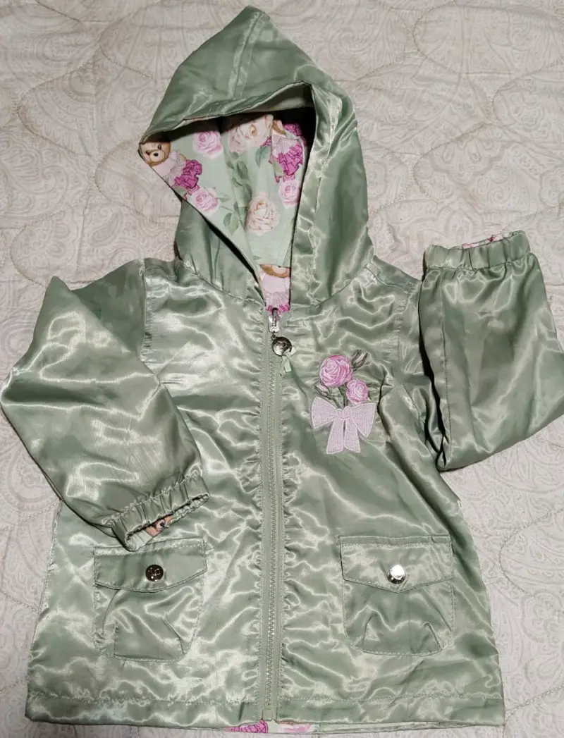 Chaqueta infantil con ositos y flores - 2