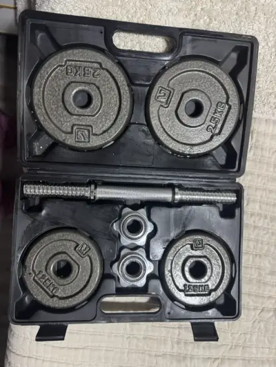 Set de pesas 10 kg con barra - miniatura 2