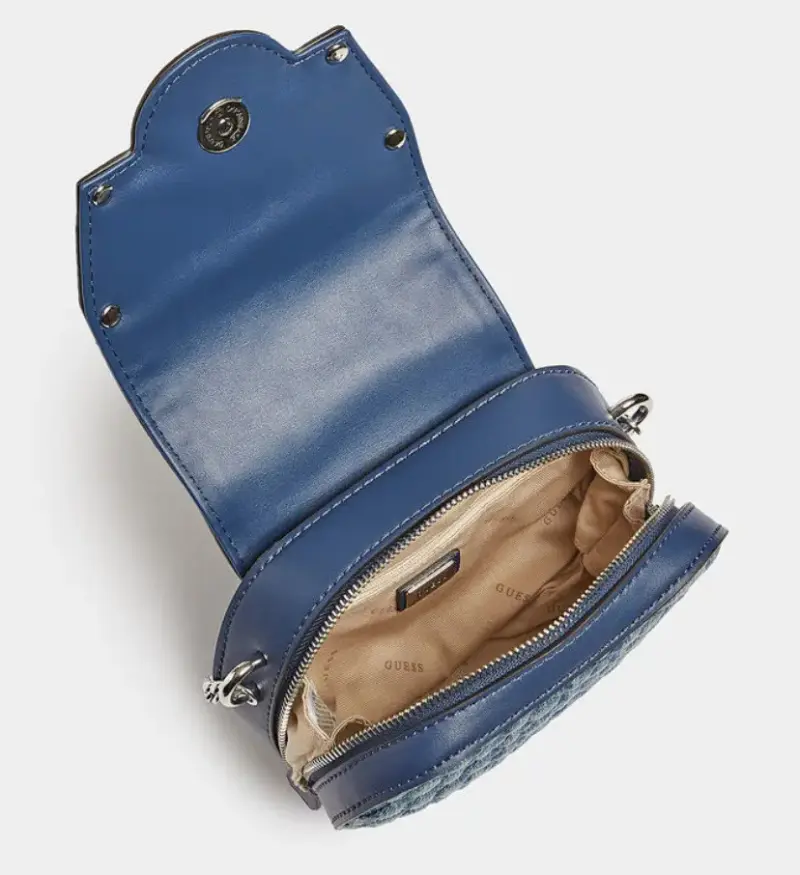 Bolso redondo azul Guess - 3
