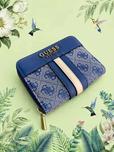 Billetera Guess azul estampada - miniatura 1