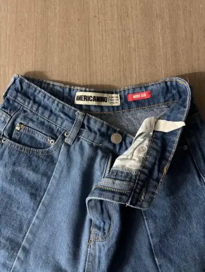 Jeans wide leg azul Americano 36 - miniatura 1