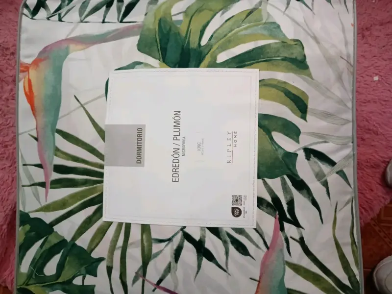 Edredón estampado tropical - 4