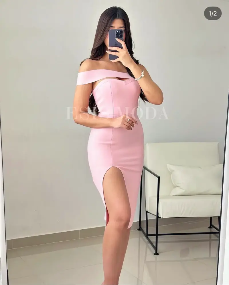 Vestido faja rosa - 2