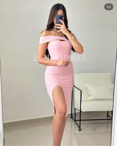 Vestido faja rosa - miniatura 2