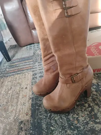 Botas Kebba de cuero marrón número 38 - miniatura 1