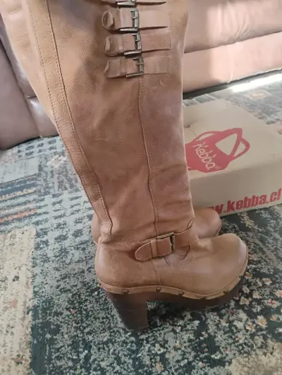 Botas Kebba de cuero marrón número 38 - miniatura 2